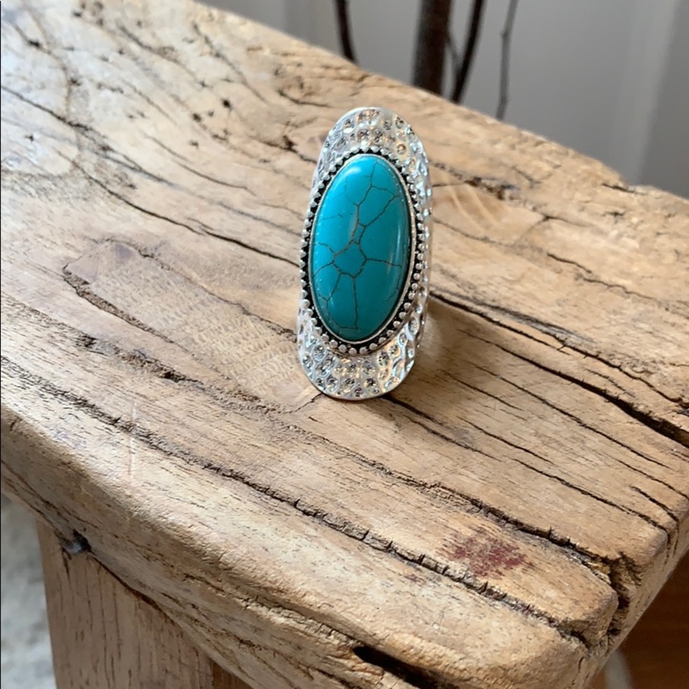 Boho turquoise ring
